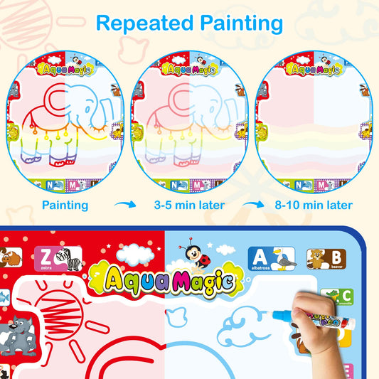 Jasonwell Aqua Water Doodle Mat water pen for mess-free play