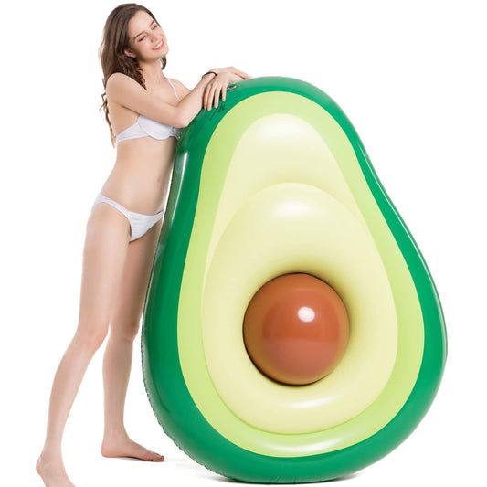 Jasonwell avocado pool float with ball adds playful poolside fun.