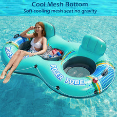 Jasonwell backrest lounge adds comfort for long, relaxing floats.