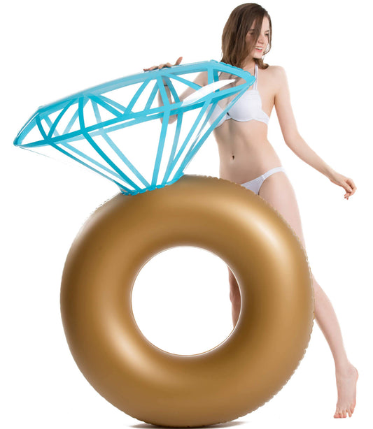 Jasonwell engagement ring pool float for festive selfies.