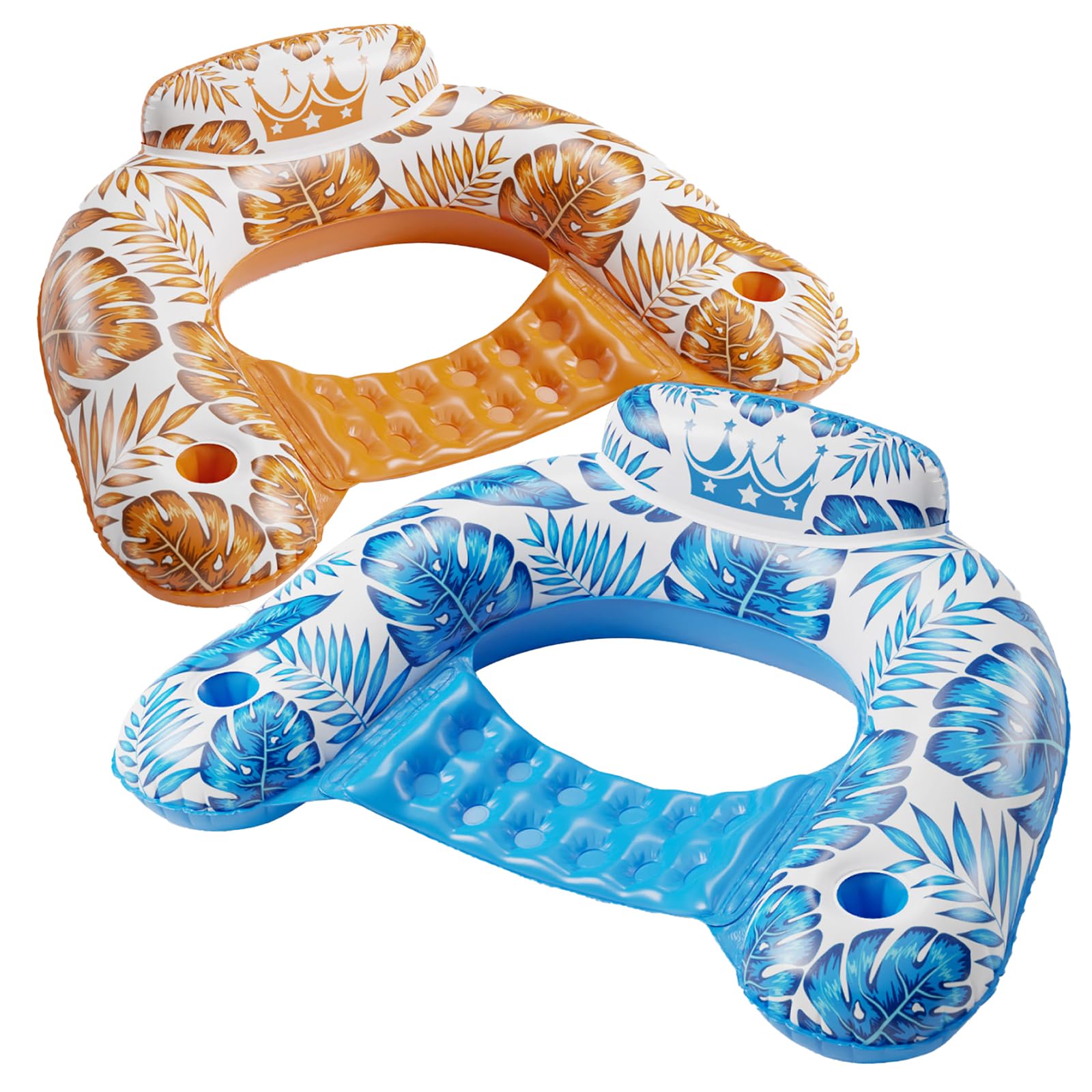 Jasonwell inflatable pool float chair 2-pack for relaxing poolside and on-water lounging