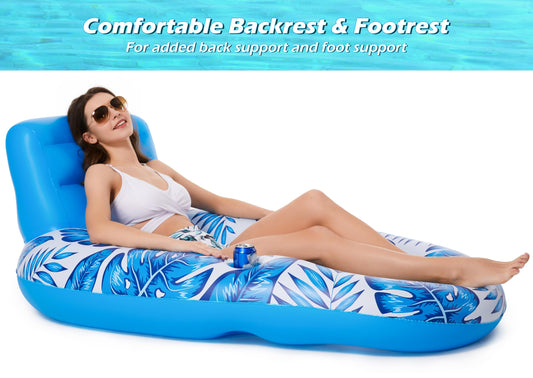 Jasonwell pool float with built in cup holders for easy beverages