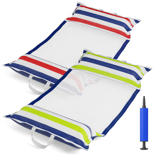 Jasonwell inflatable pool hammock 2-pack lounging in water for cooling relaxation