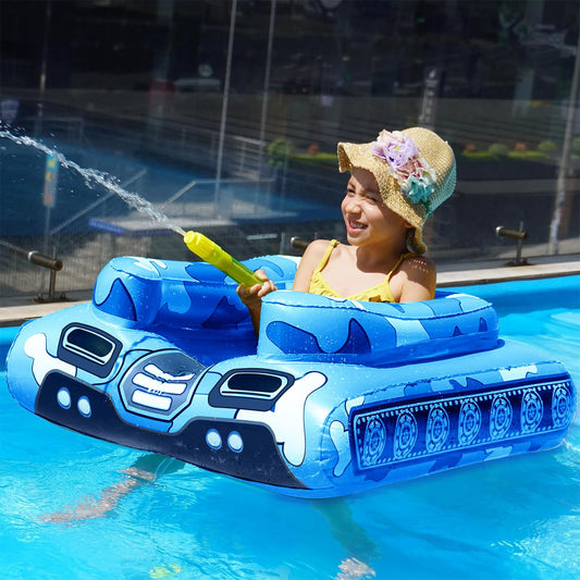 Jasonwell inflatable tank pool float with water cannon for kids' pool fun