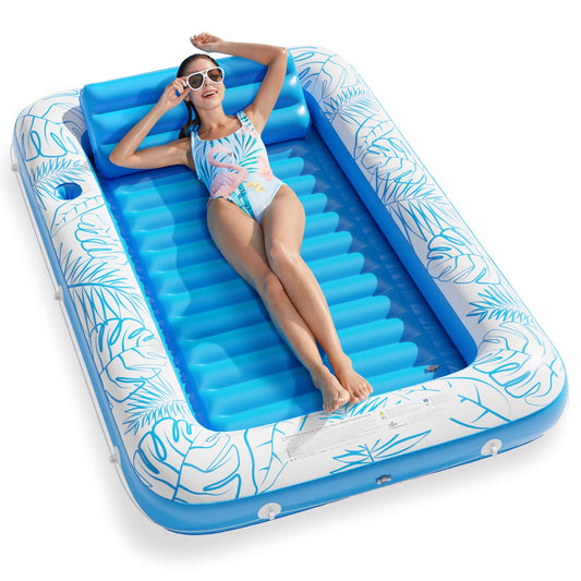 Jasonwell inflatable tanning pool lounger overview for sunbathing and lounging.