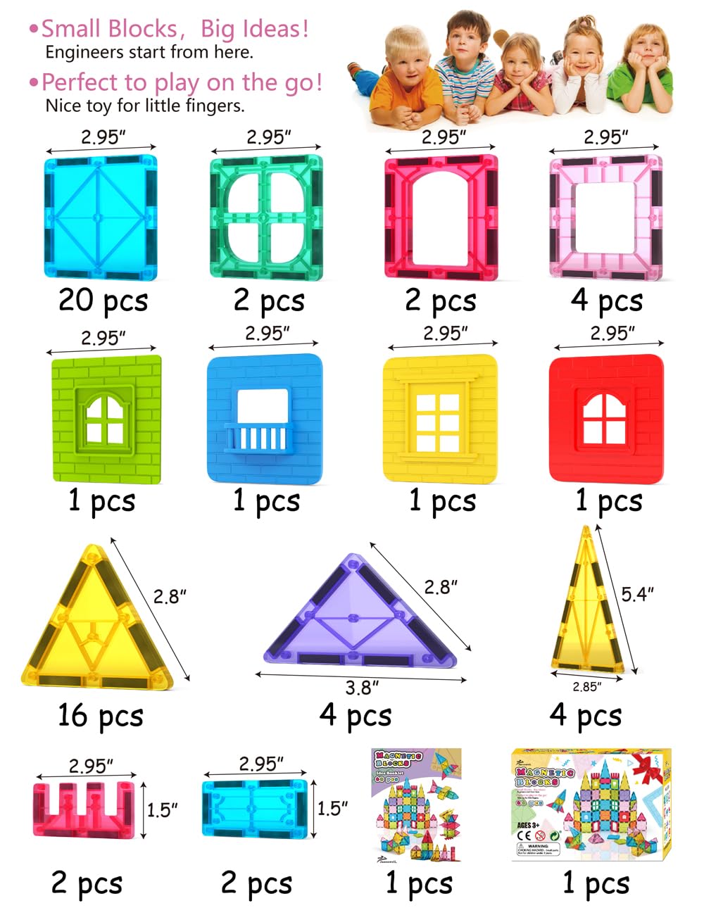 Jasonwell safe, durable ABS blocks with rounded edges enable secure toddler exploration.