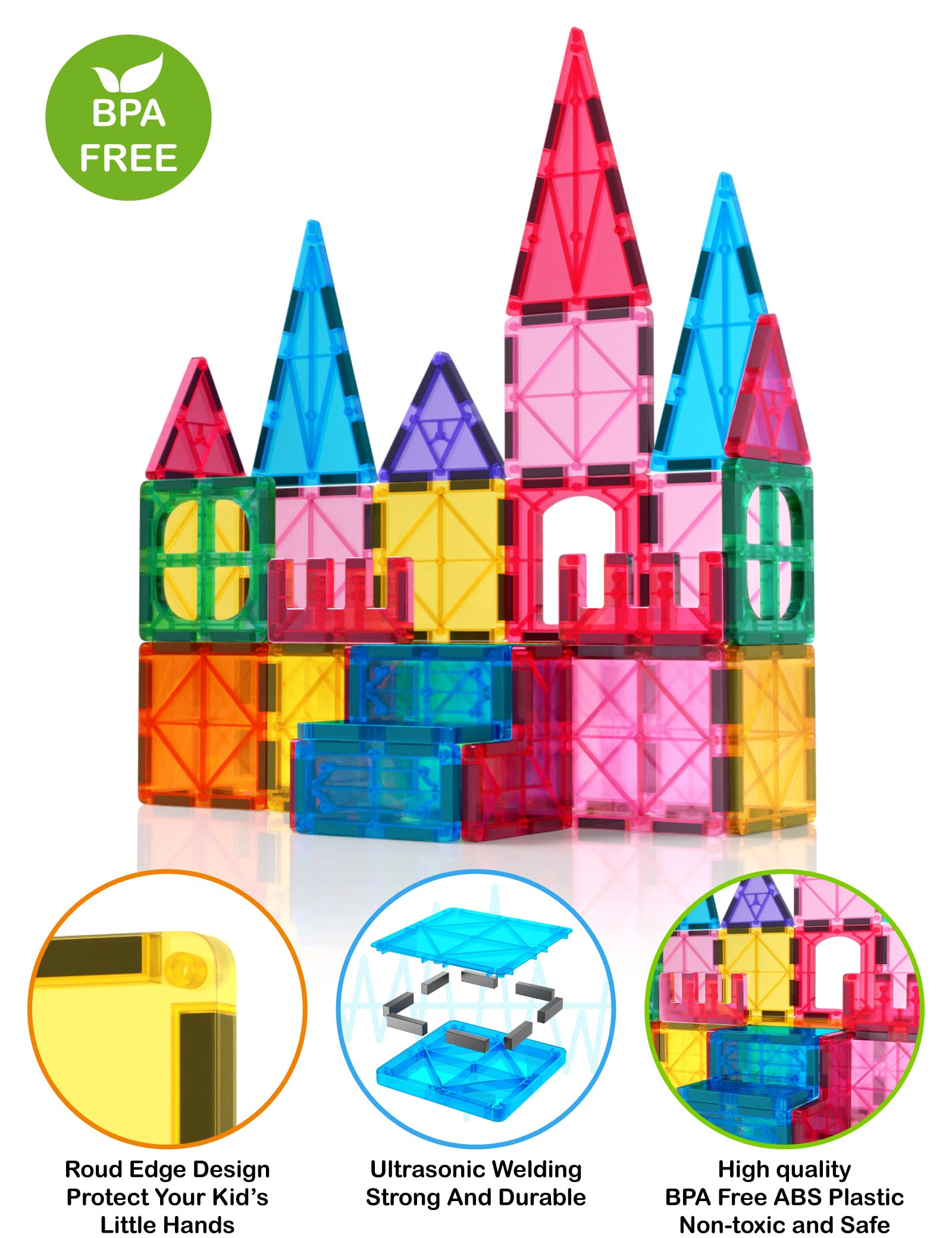 Jasonwell magnetic tiles encourage family play and cooperative construction at home