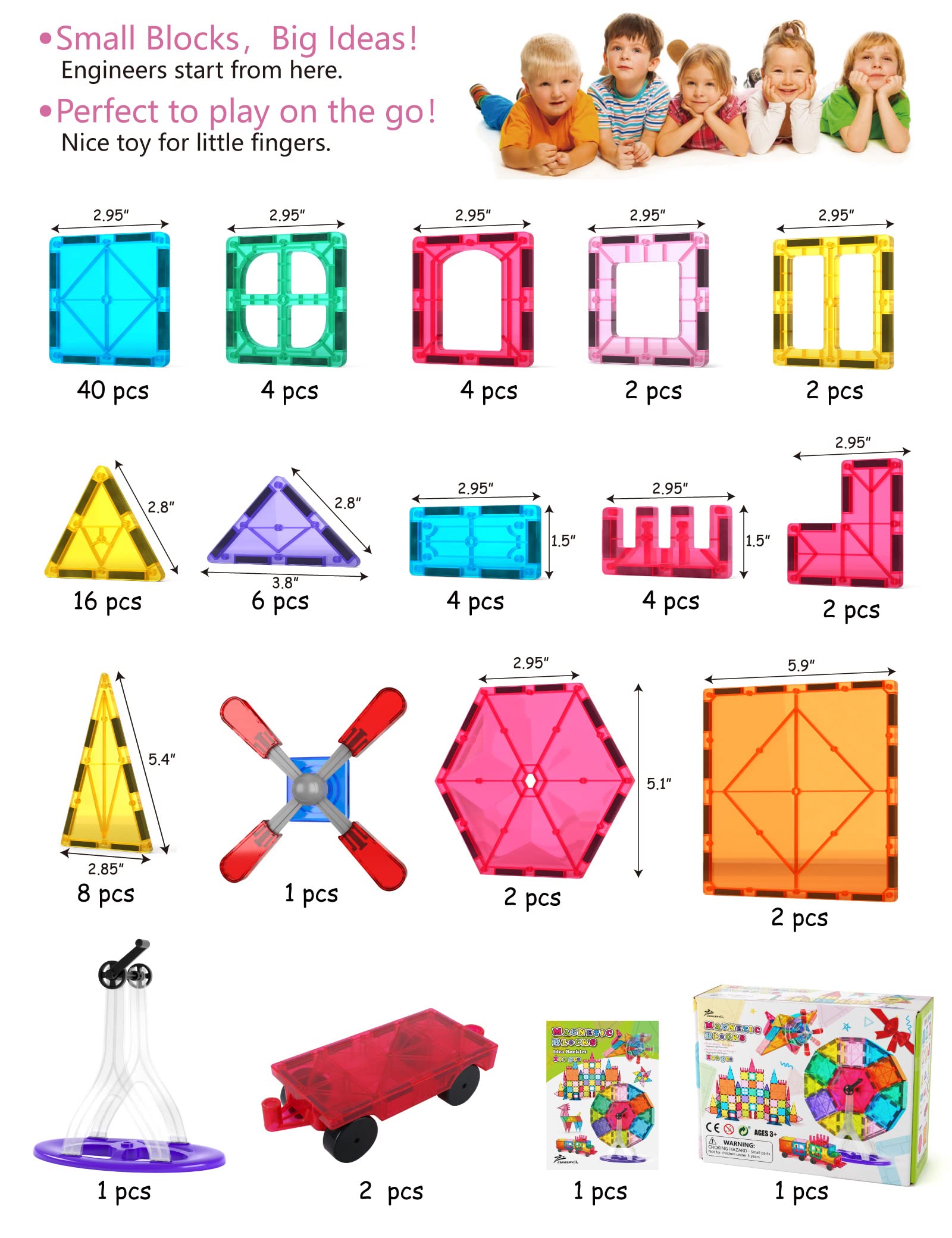 Idea booklet included guides safe, creative construction with compatible tiles.
