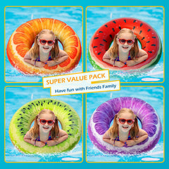 Jasonwell Orange pool float with bright hues for beach and pool parties
