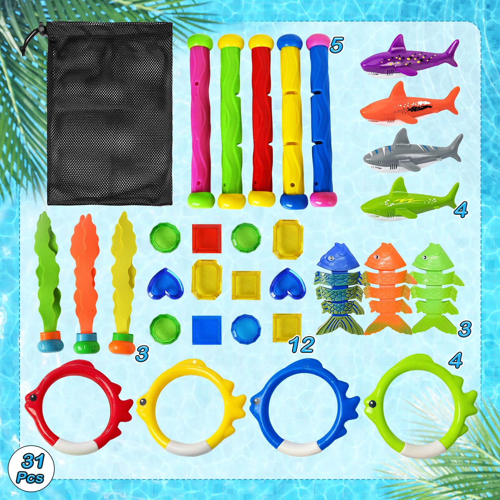 Jasonwell seaweed and gems make a bright, engaging underwater display.