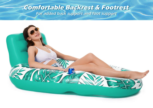 Jasonwell pool lounger with cup holders keeps drinks within reach for easy lounging.