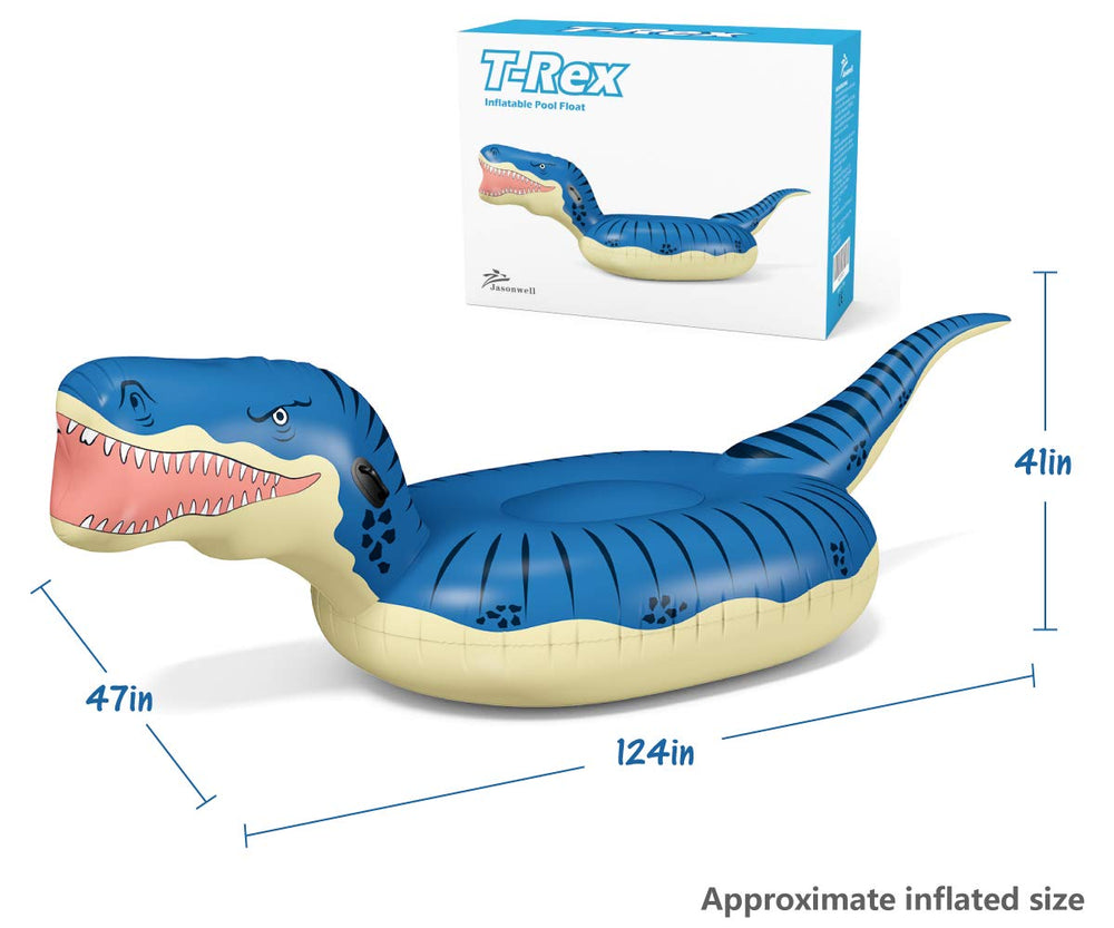 Jasonwell pool party dino float ride-on design for summer fun.