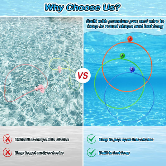 Jasonwell underwater buoys keep rings upright and easy to locate