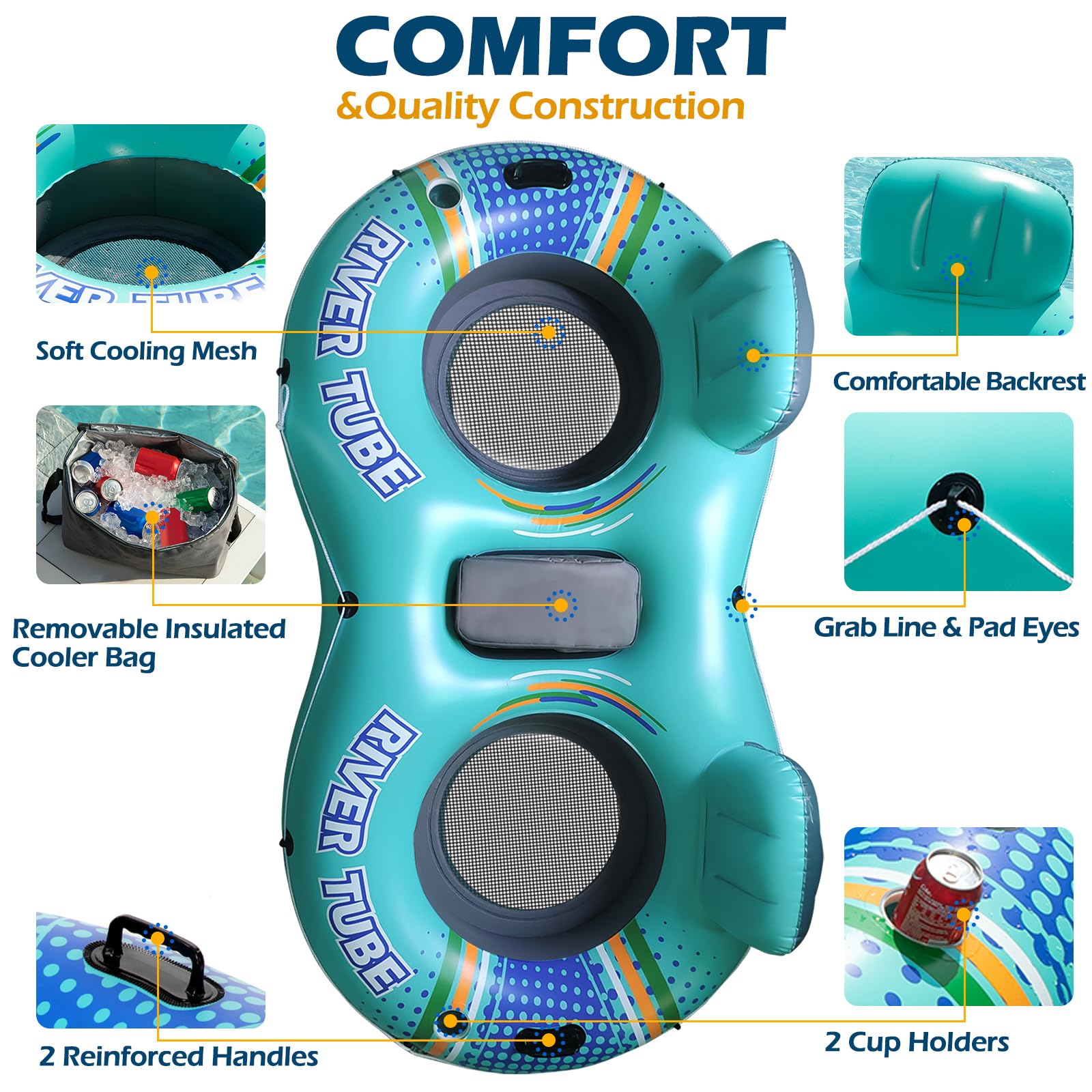 Jasonwell quick inflation valves enable fast setup with a pump.