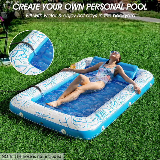 Jasonwell removable pillow provides neck support during sun lounging.