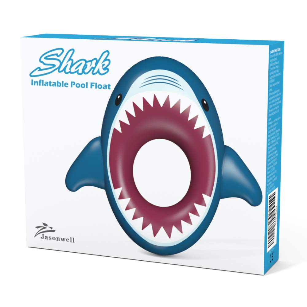Jasonwell safety-tested shark float for worry-free water play.