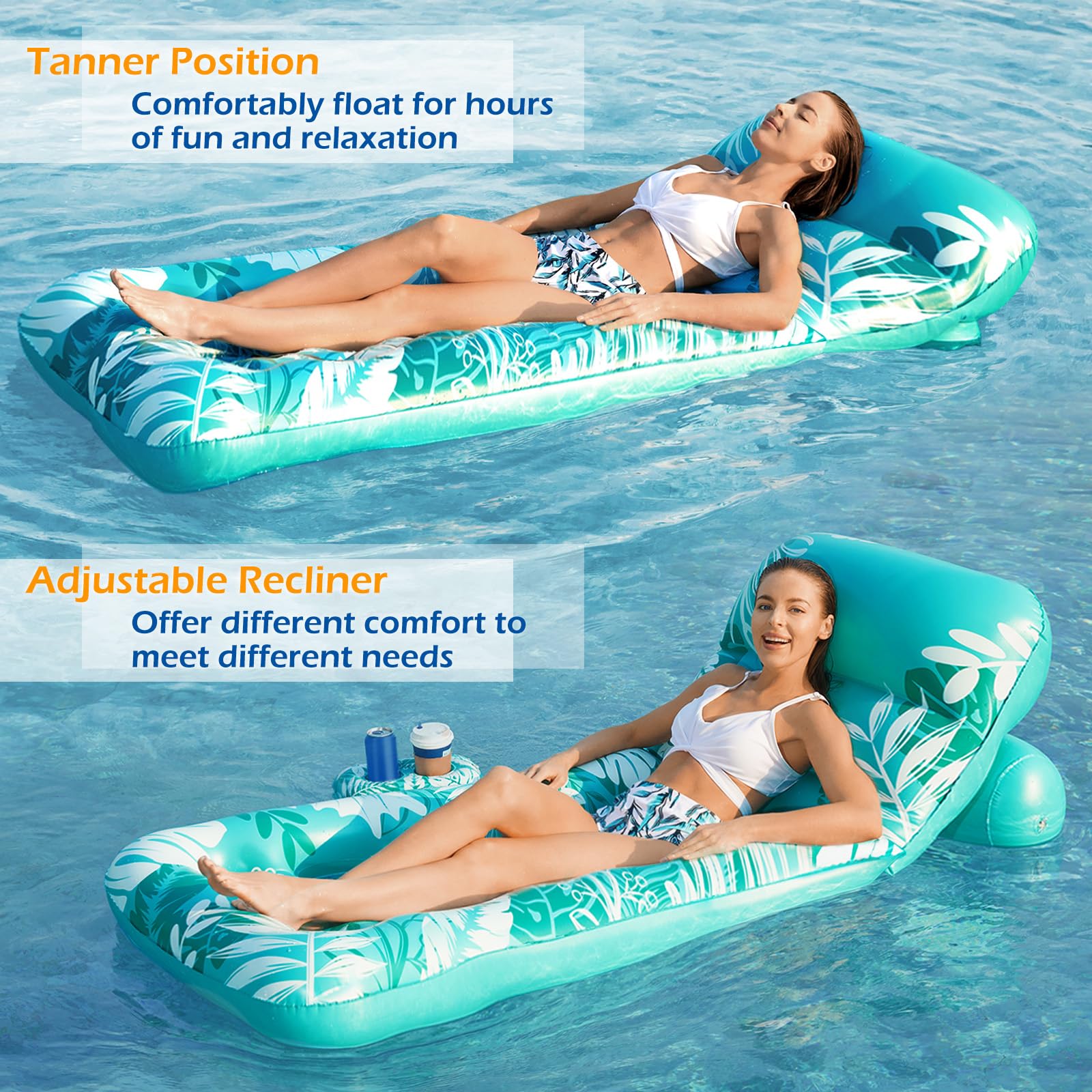 Sun tanning ready Tanner position on the Jasonwell float