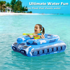Jasonwell tank float in action during a playful pool water fight