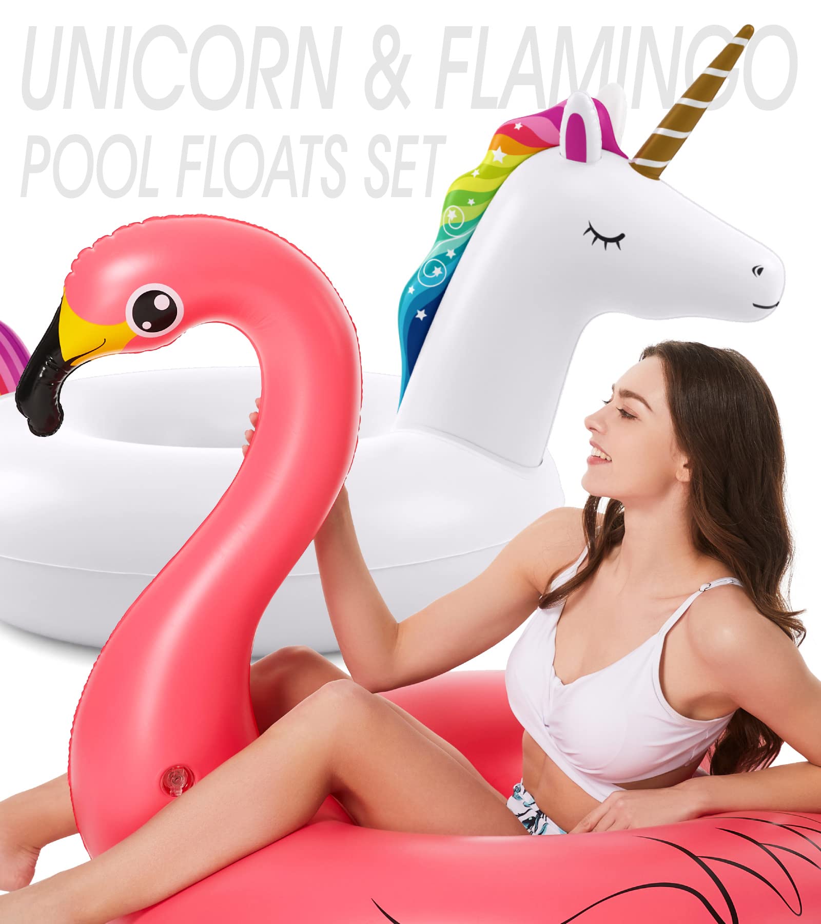 Jasonwell two air chambers pool float - two-air-chambers for added safety.