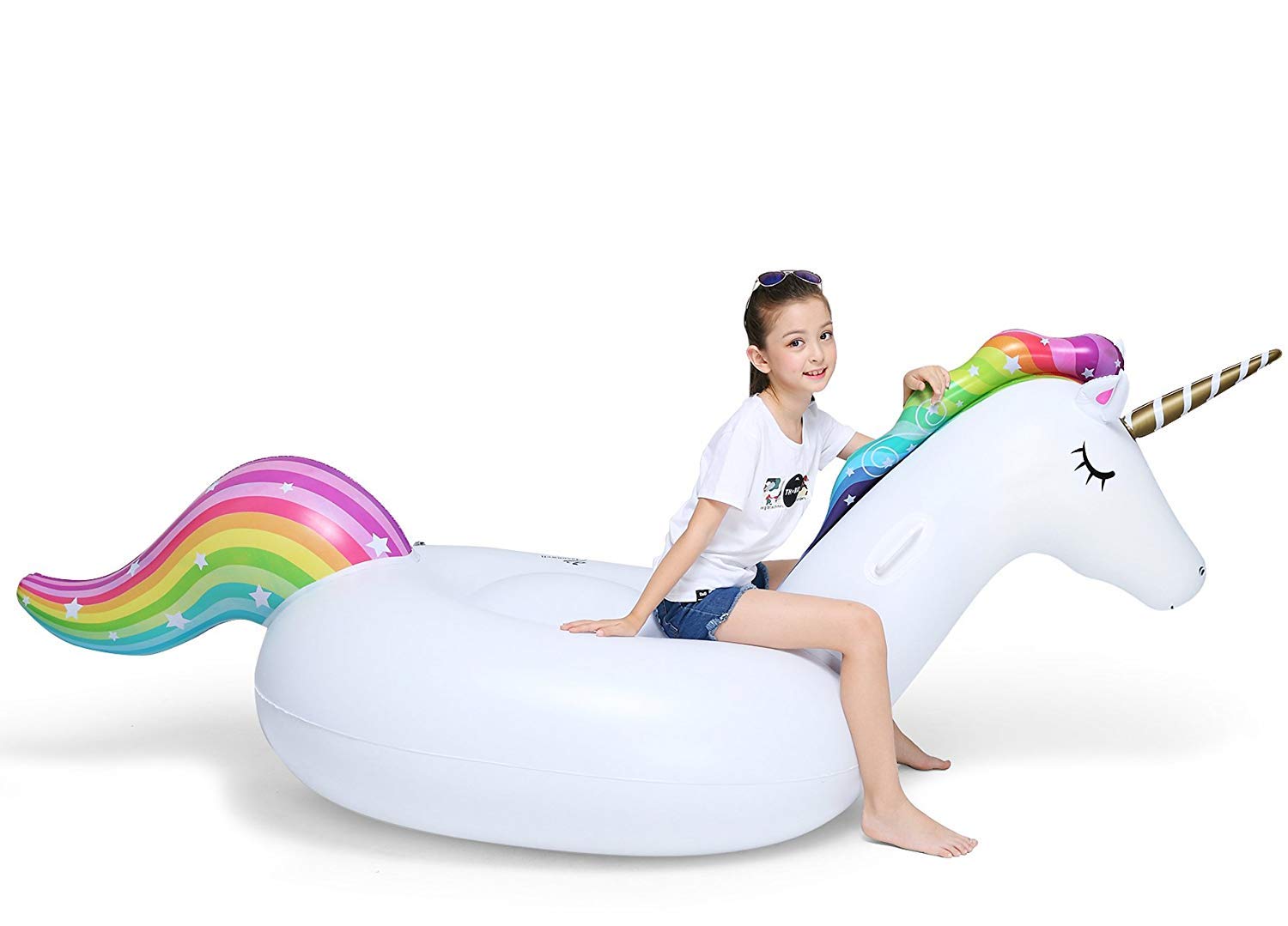 Jasonwell unicorn float premium vinyl for durable water fun