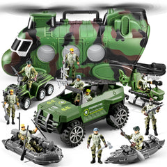 JASSKKBO 56-in-1 army transport helicopter boosts imaginative play and motor skills