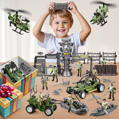 JASSKKBO 87-in-1 set with base, vehicles, and arms.
