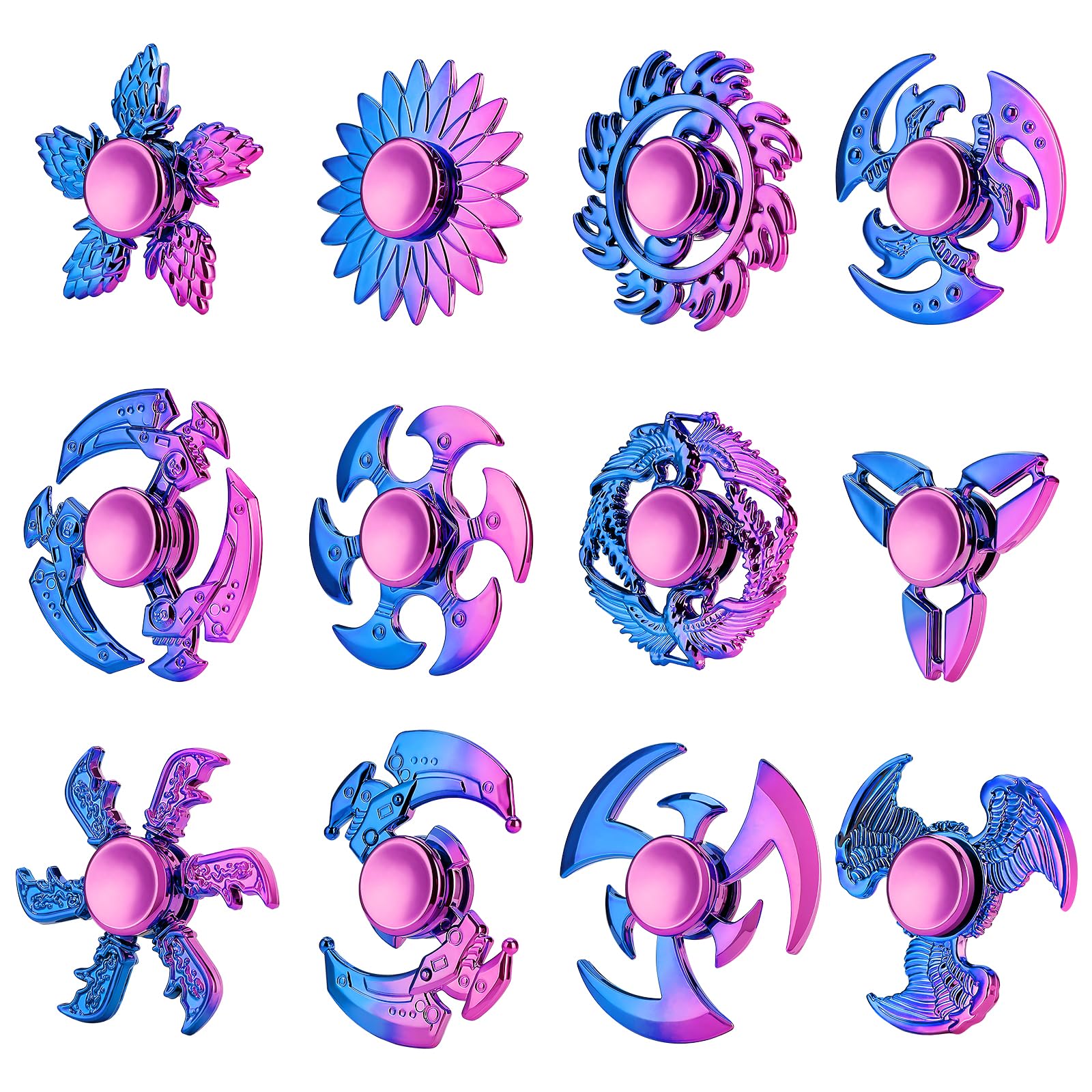 Jawhock 12-pack fidget spinner design collection for diverse focus options