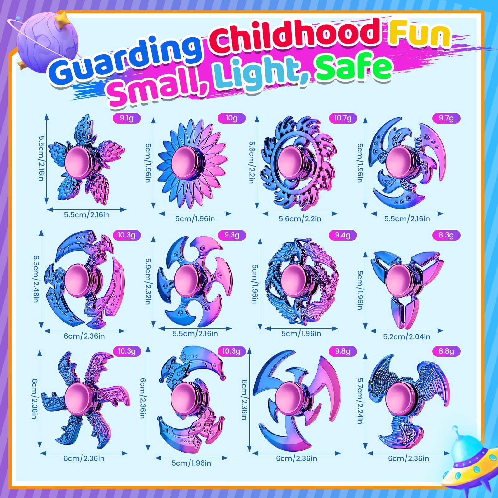 Jawhock fidget spinner vibrant colors to brighten routines