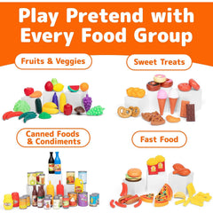 JaxoJoy pretend food set banana piece enhances colorful pretend breakfasts and role-play.