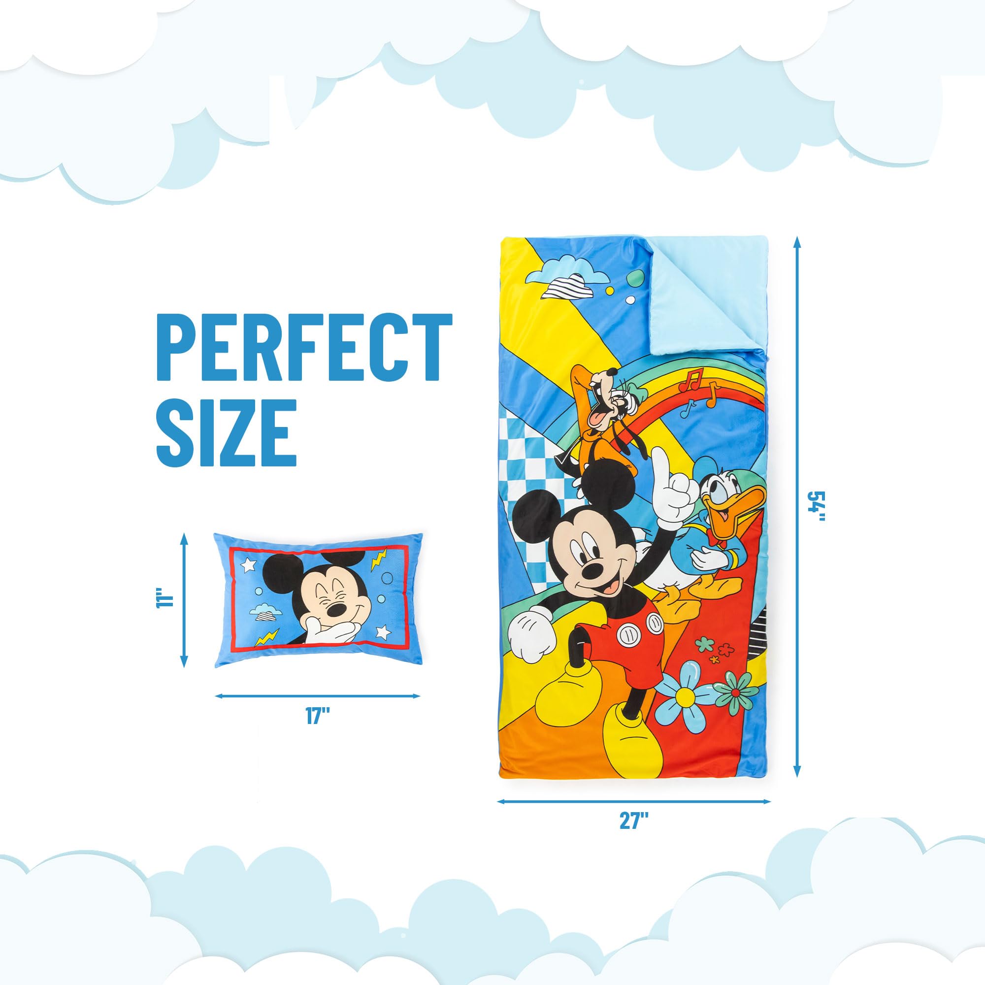 Jay Franco 54-inch nap mat ready for school naps and home lounging.