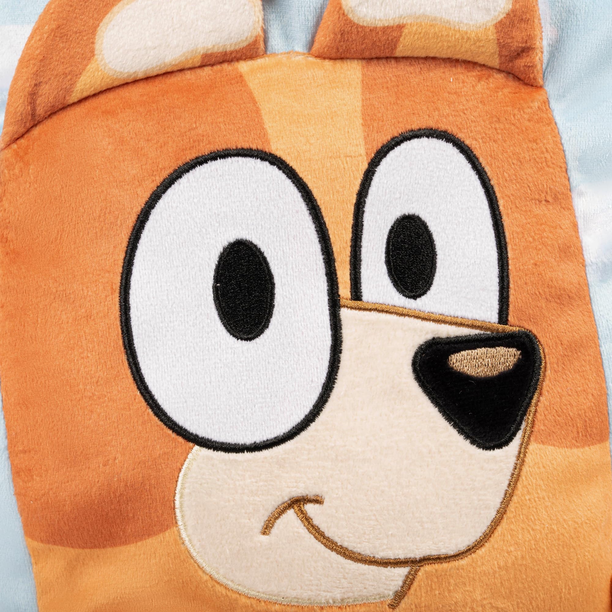 Jay Franco Bluey Bingo 3D Snuggle Pillow packaged for gifting or display