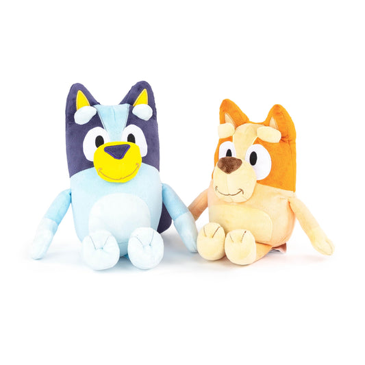 Jay Franco Bluey & Bingo pillow buddy, a soft 12-inch companion for cozy hugs.