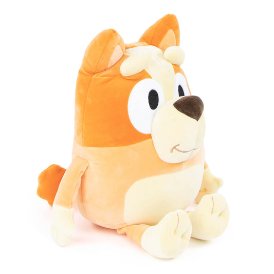 Jay Franco Bluey Bingo pillow buddy side profile with cuddly form for comfort