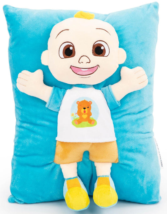 Jay Franco CoComelon JJ 3D snuggle pillow front view for hugs and color