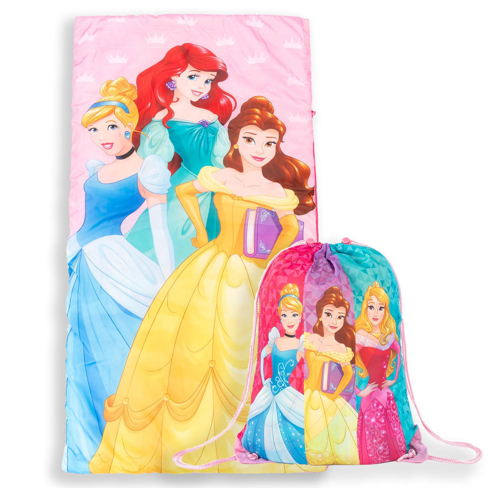 Jay Franco Disney Princess Trip Slumber Sack, Ariel close-up for cozy sleepovers.