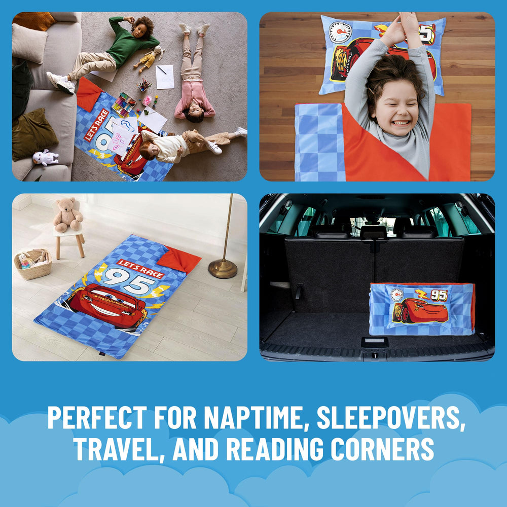 Sleeping set rolls up for compact travel and storage.