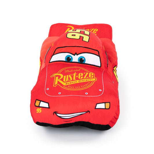 Lightning McQueen plush pillow offers soft fabric and kid-friendly support during naps.