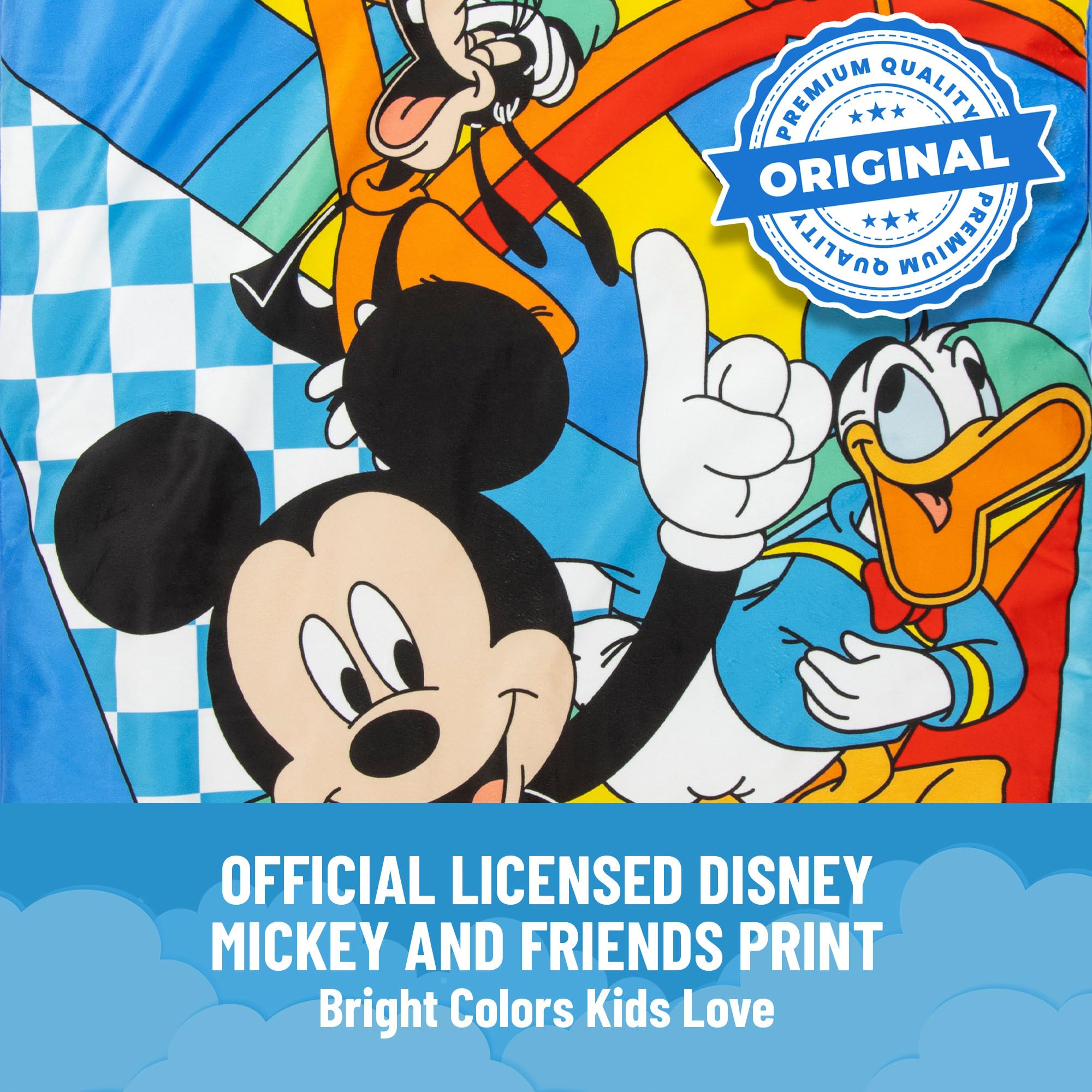 Jay Franco Mickey Friends design brightens bedrooms and play spaces.