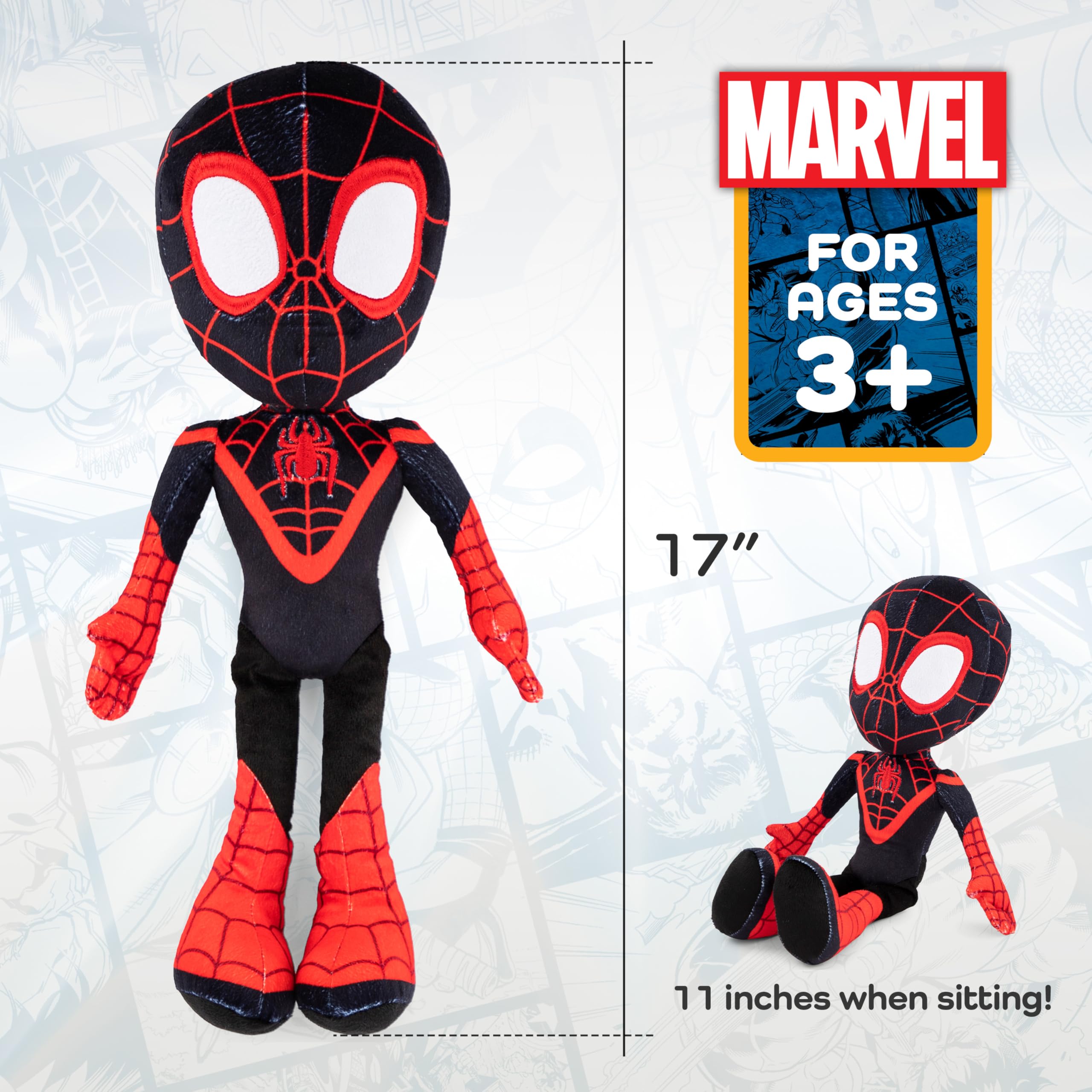 Miles Morales pillow front view by Jay Franco for cozy play.
