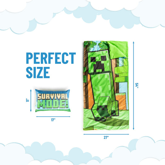 Jay Franco Minecraft Creeper pillow 17x11 for plush comfort