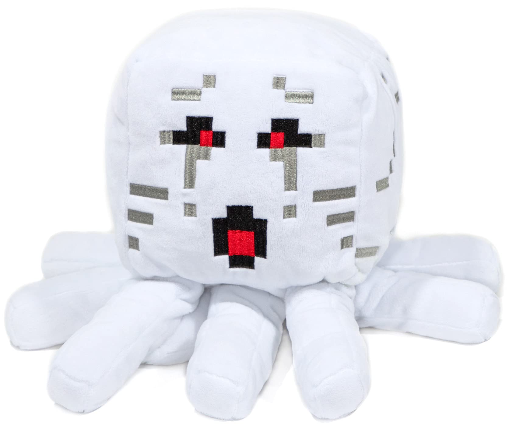 Ghast plush pillow buddy in car seat for convenient travel comfort.