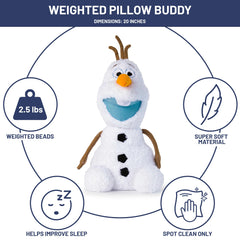 Jay Franco Olaf 20-inch plush provides comforting support at bedtime.