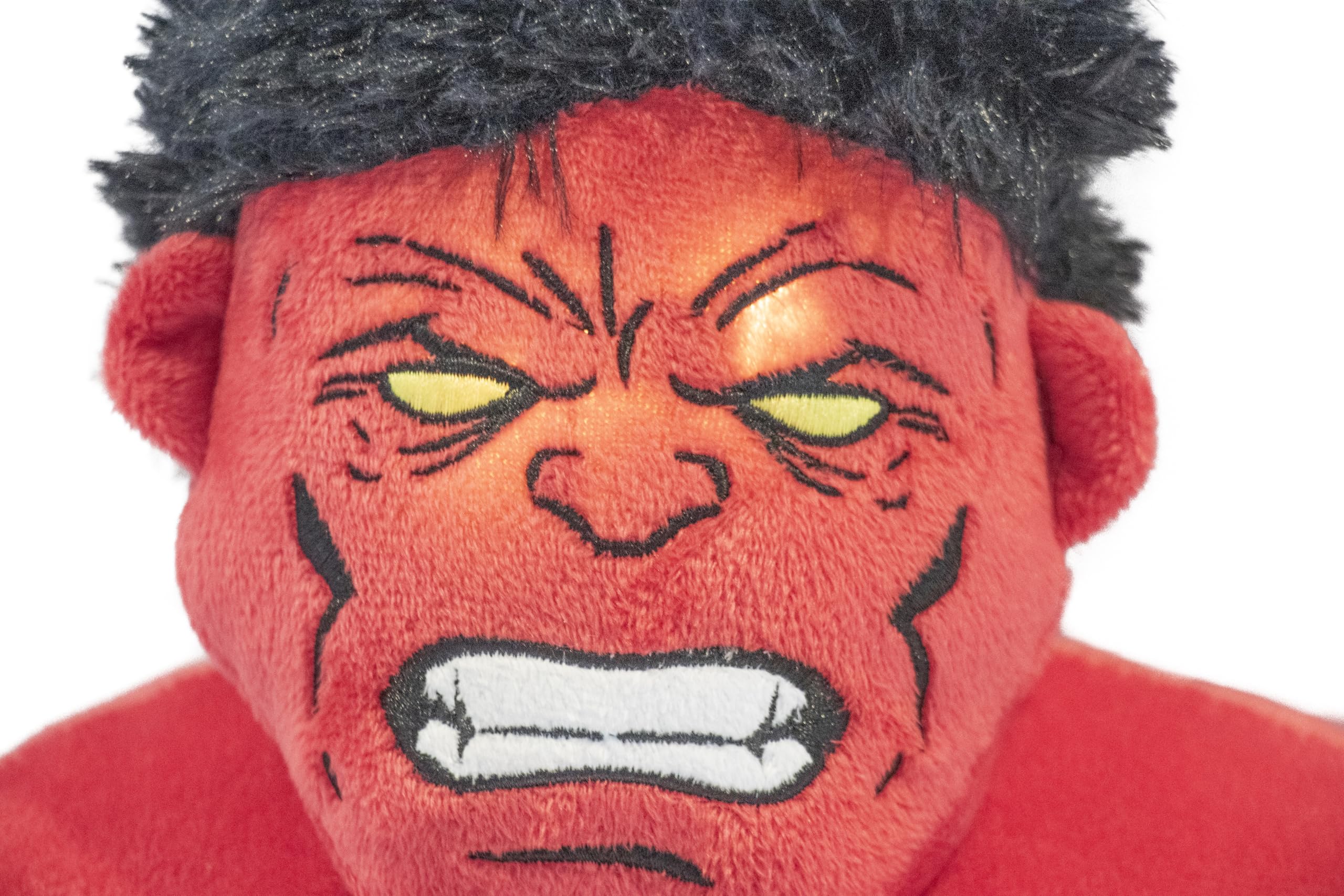 Jay Franco Red Hulk 23-inch plush ready for cuddles and travel.