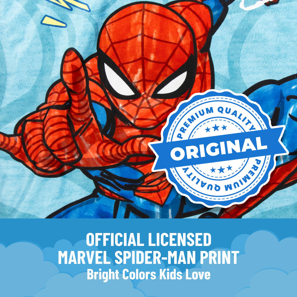 Close-up of Jay Franco Spiderman fabric soft touch material for cozy naps.