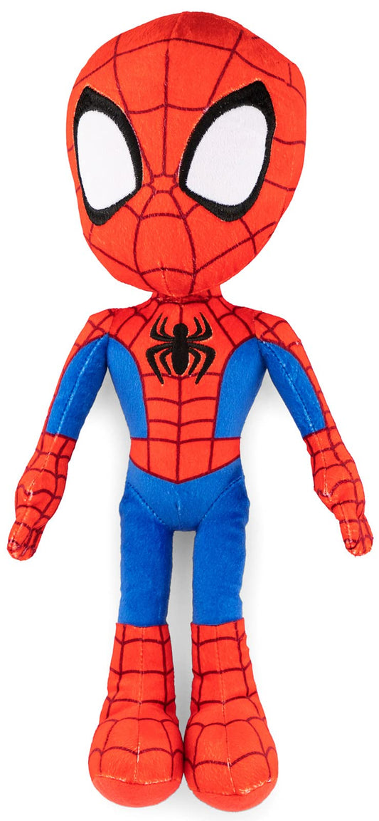 Jay Franco Spidey pillow buddy close-up shows ultra-soft microfiber for cuddling.