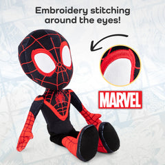Durable stitch detail of the 17-inch Spidey buddy.