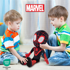 Spidey pillow buddy stitching and durability details for everyday use.