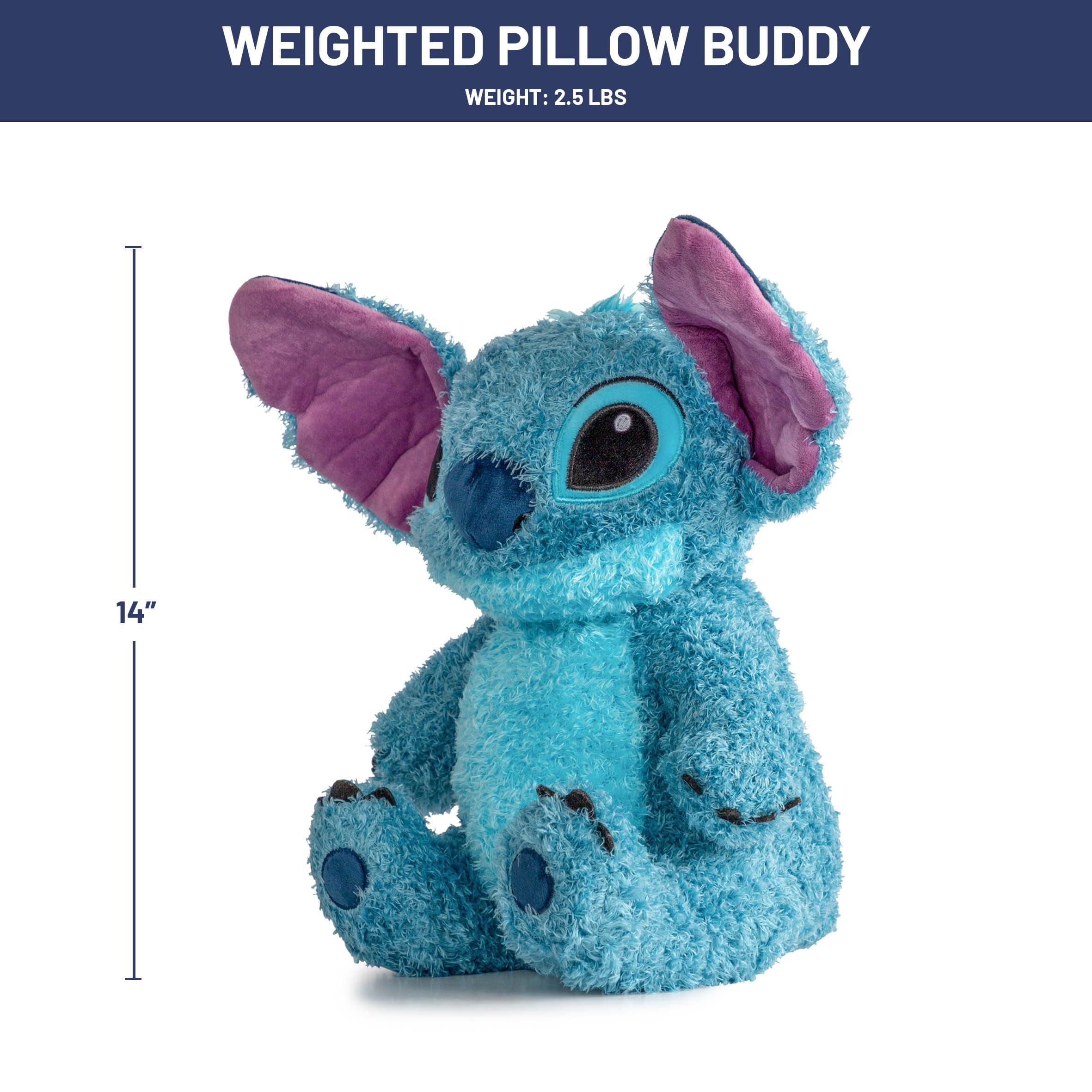 Close-up of Stitch plush fabric by Jay Franco, ultra-soft microfiber touch.