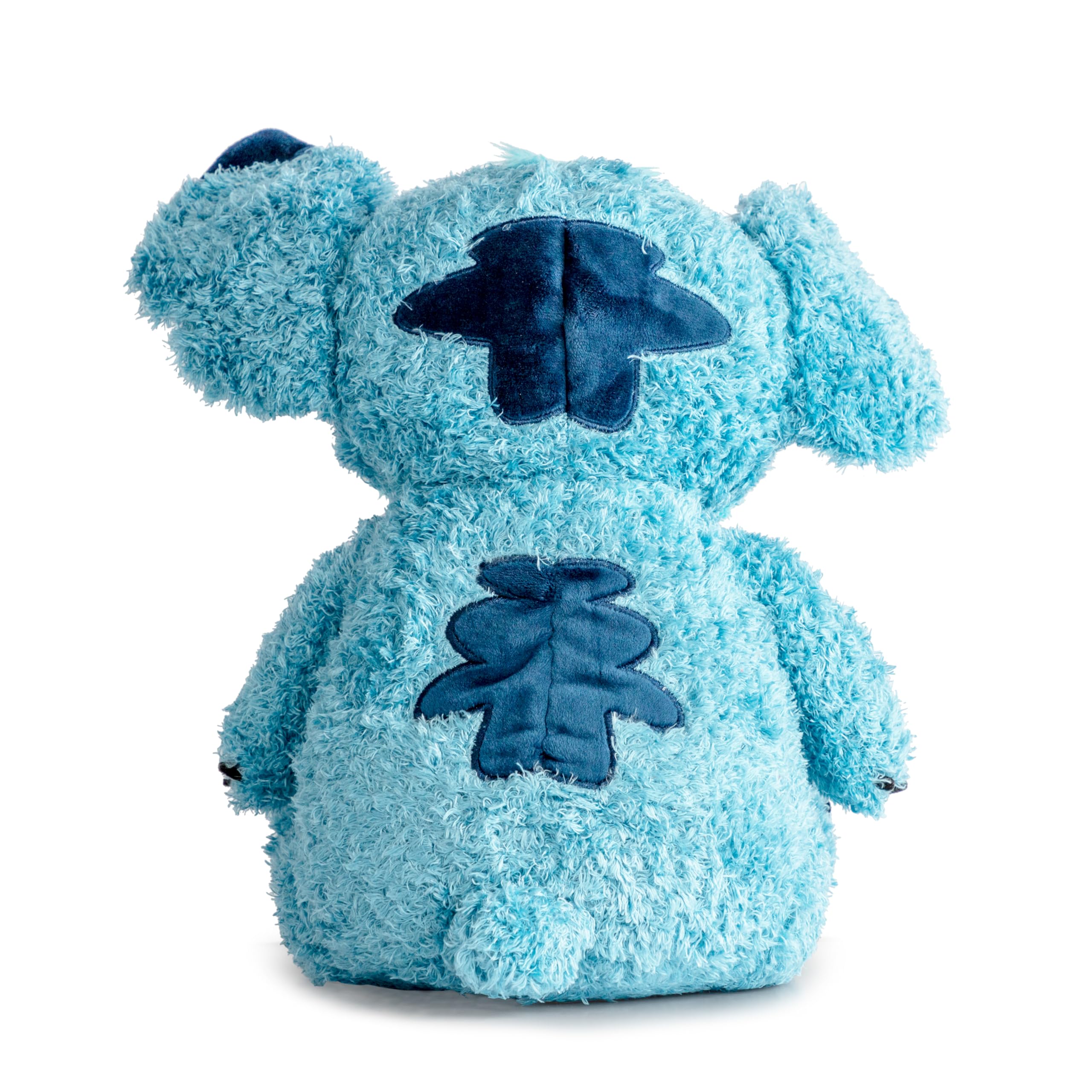 Travel-friendly Stitch weighted buddy adding comfort during trips and naps.
