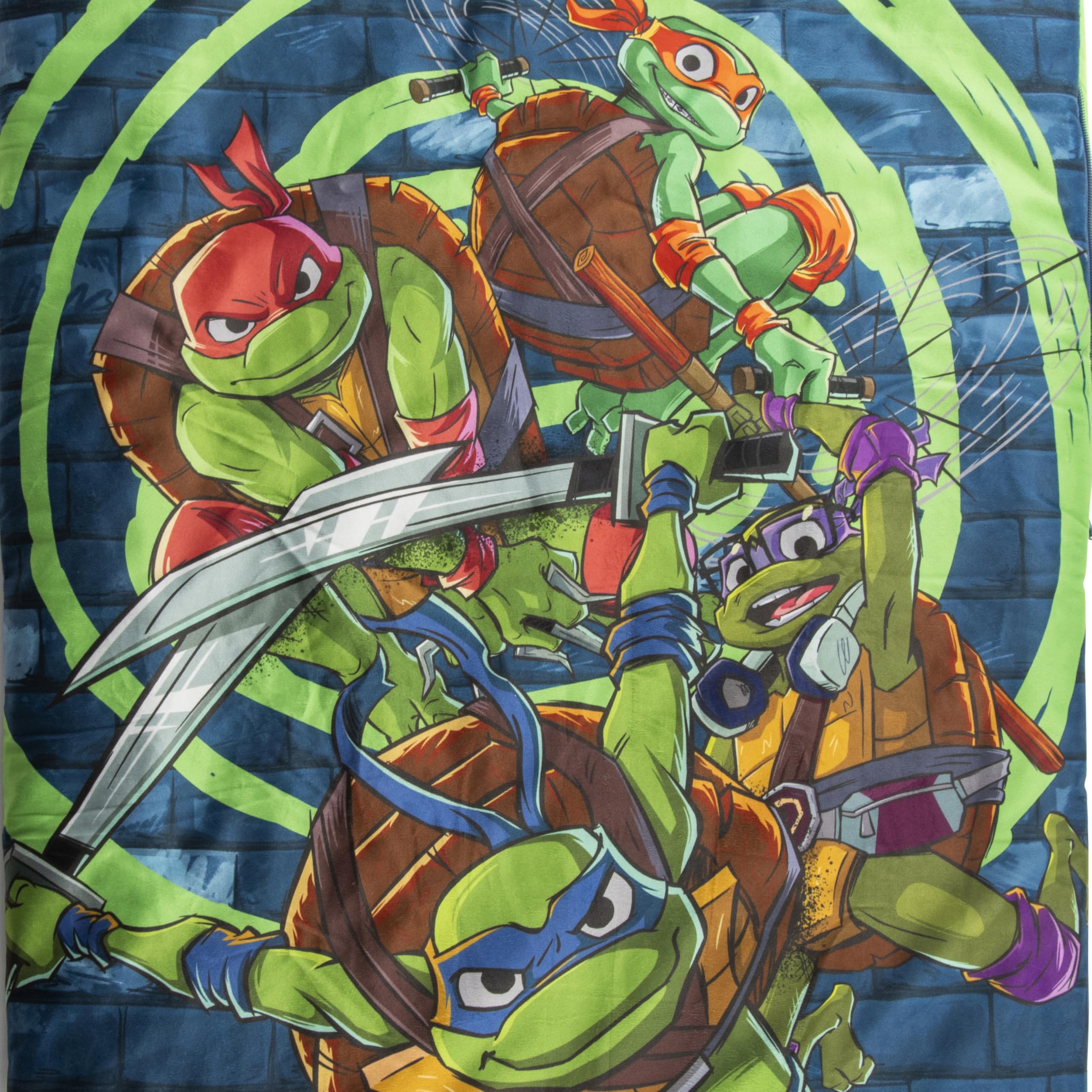 Bright TMNT print enhances kids rooms with playful, inviting decor.